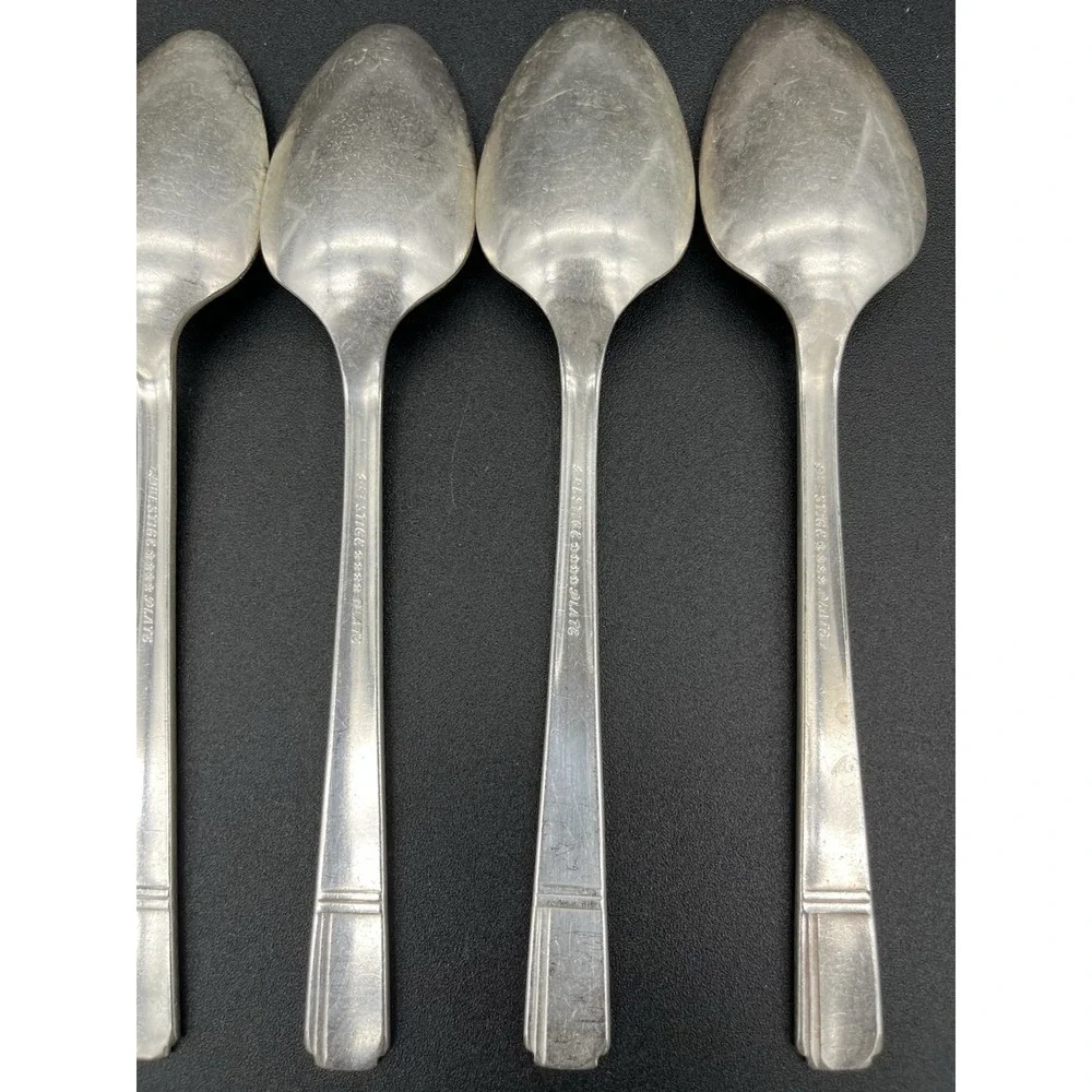 Grenoble Silverplate Teaspoon Set 6 Pieces Circa 1938 Oneida Silver